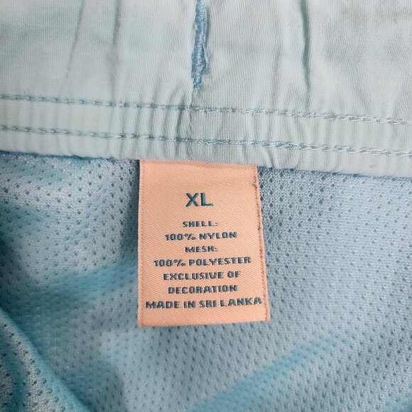 Mens Caribbean Swimwear Blue Swim Trunks Shorts Drawstring Waist Mesh Lining XL - Picture 5 of 13